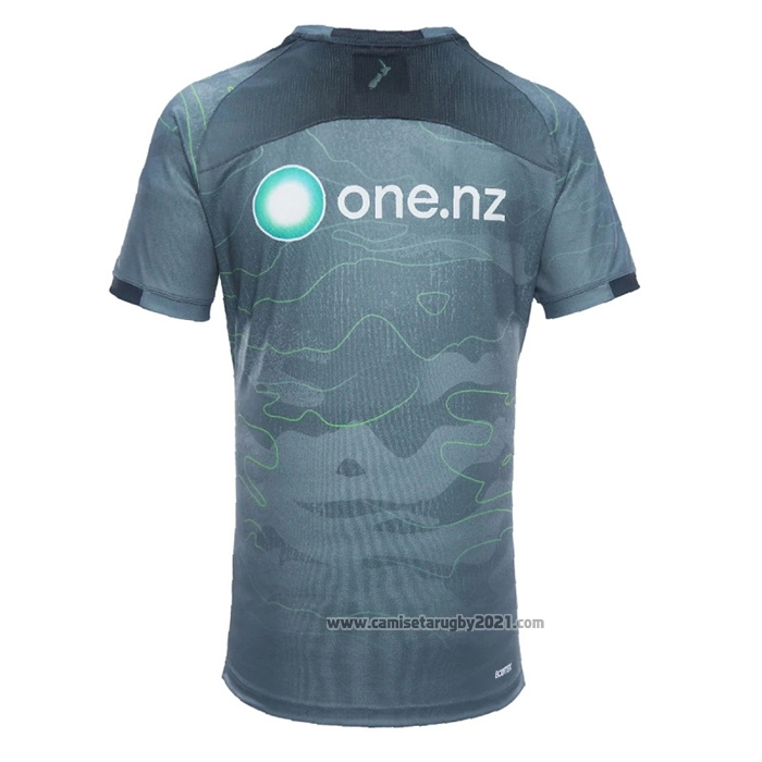 Camiseta Nueva Zelandia Warriors Rugby 2024 Entrenamiento Gris